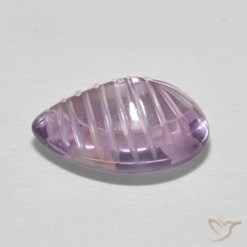 5.17克拉天然紫水晶，梨形，透明