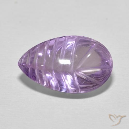 6.21克拉天然紫水晶，梨形，透明