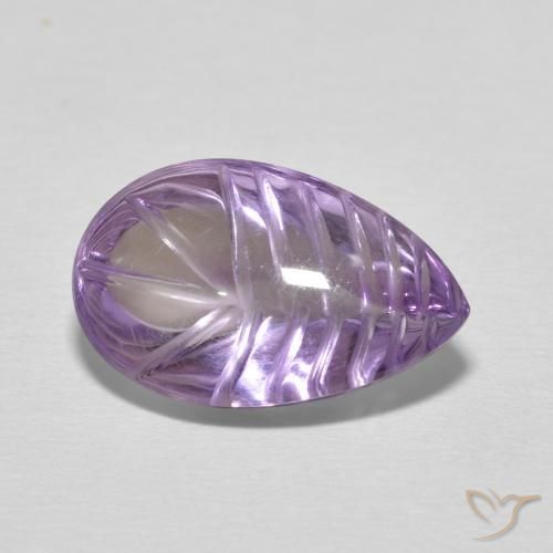 6.21克拉天然紫水晶，梨形，透明