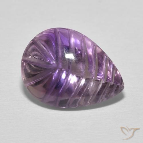 5.44克拉天然紫水晶，梨形，透明
