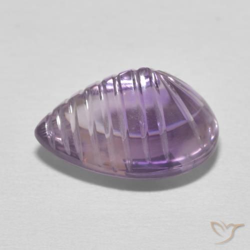 5.44克拉天然紫水晶，梨形，透明