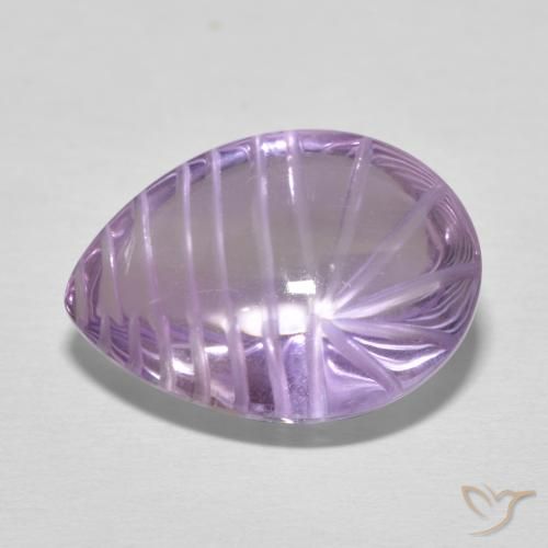 9.08克拉天然紫水晶，梨形，透明