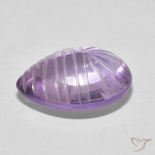 9.08克拉天然紫水晶，梨形，透明
