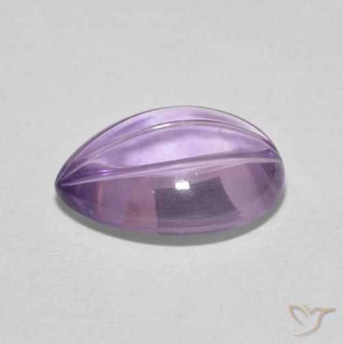 4.82克拉天然紫水晶，梨形，透明