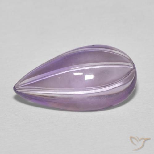 6.14克拉天然紫水晶，梨形，透明