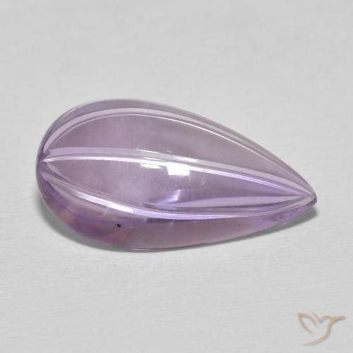 6.14克拉天然紫水晶，梨形，透明