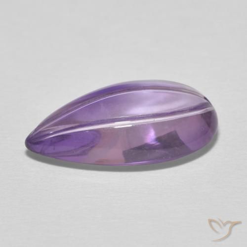 6.14克拉天然紫水晶，梨形，透明