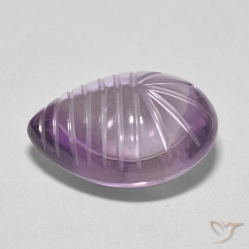 10.80克拉天然紫水晶，梨形，透明