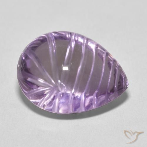 10.80克拉天然紫水晶，梨形，透明