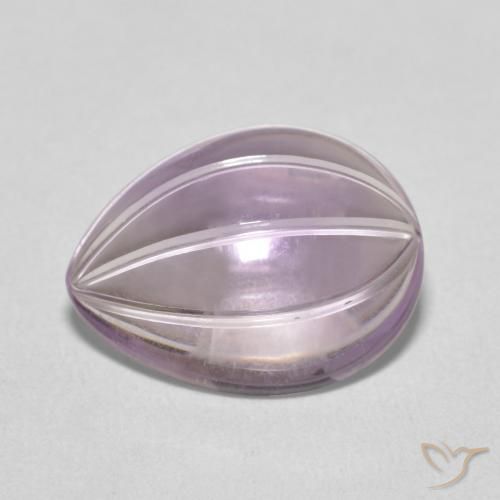 5.27克拉天然紫水晶，梨形，透明