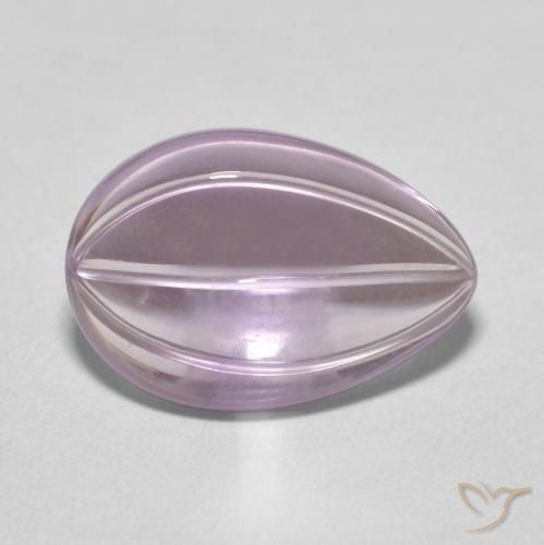 7.38克拉天然紫水晶，梨形，透明