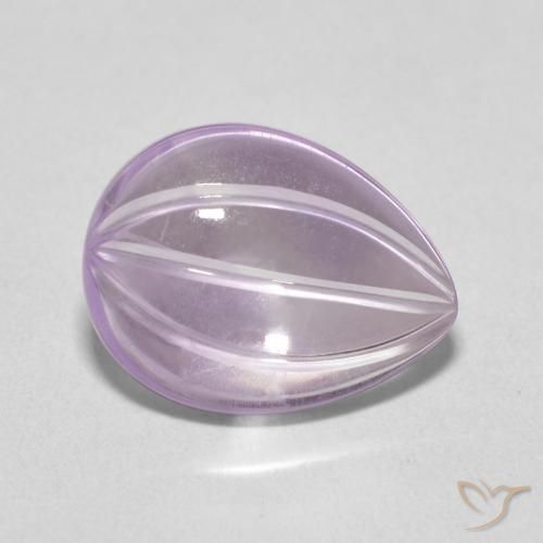 4.16克拉天然紫水晶，梨形，透明
