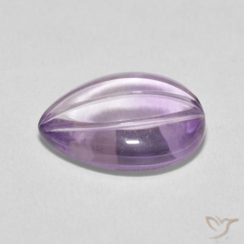 4.16克拉天然紫水晶，梨形，透明