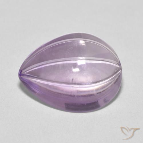 8.27ct 天然 Light Grayish Pink-Violet 紫水晶, 梨形, 透明