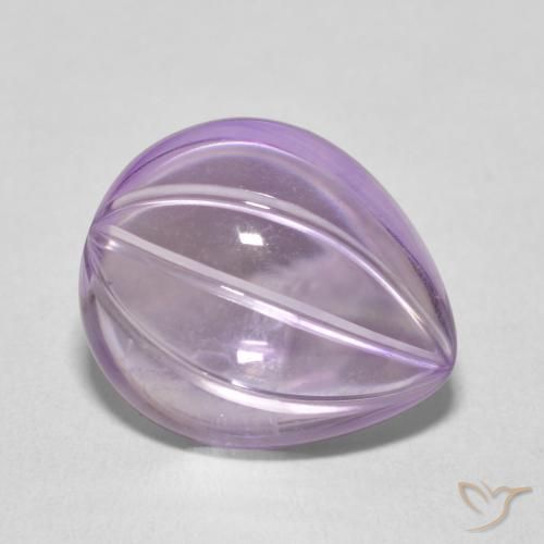 6.78克拉天然紫水晶，梨形，透明