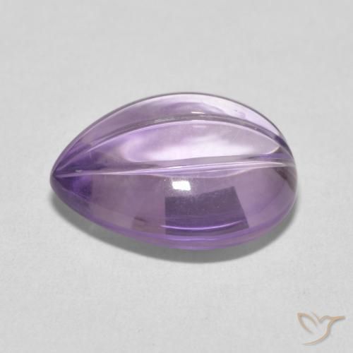 6.78克拉天然紫水晶，梨形，透明