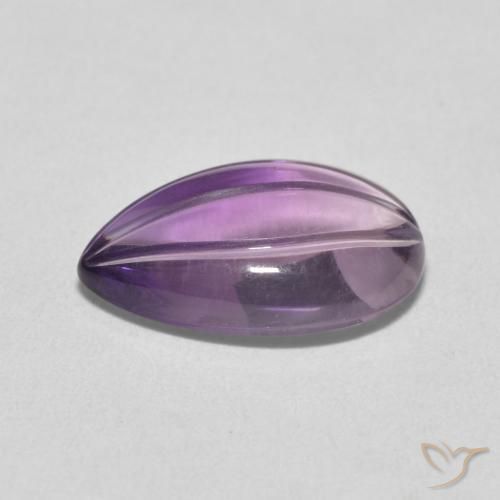 4.08克拉天然紫水晶，梨形，透明