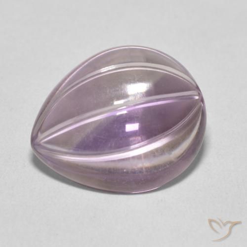 7.52ct 天然 Light Grayish Pink-Violet 紫水晶, 梨形, 透明