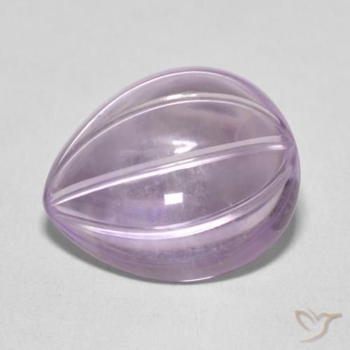 7.76ct 天然 浅灰紫色 紫水晶, 梨形, 透明