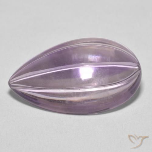 9.89克拉天然紫水晶，梨形，透明