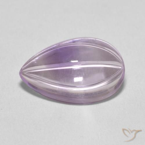 4.87ct 天然 浅粉紫色 紫水晶, 梨形, 透明