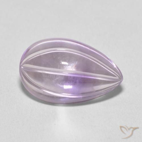 4.87克拉天然紫水晶，梨形，透明