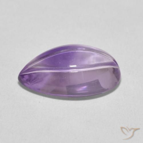 4.87克拉天然紫水晶，梨形，透明