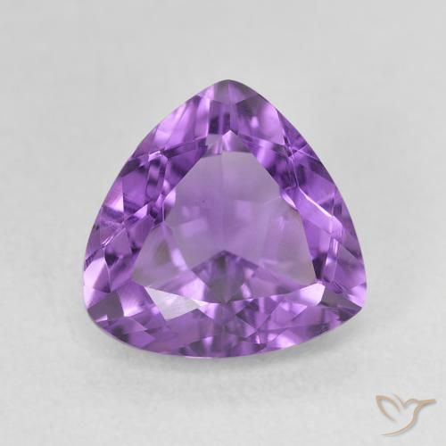 2.85克拉天然紫水晶，胖三角形，VVS-VS