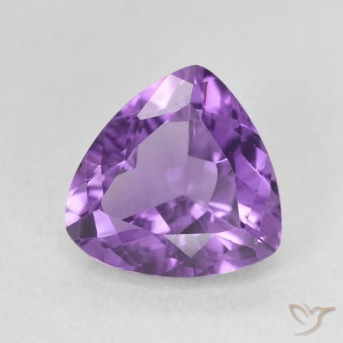 2.85克拉天然紫水晶，胖三角形，VVS-VS