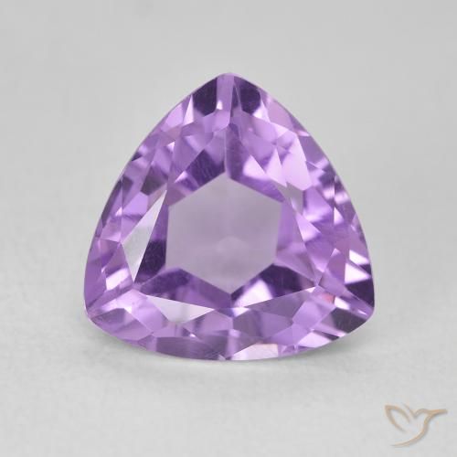 3.06ct 天然 中紫 紫水晶, 胖三角形, VVS-VS