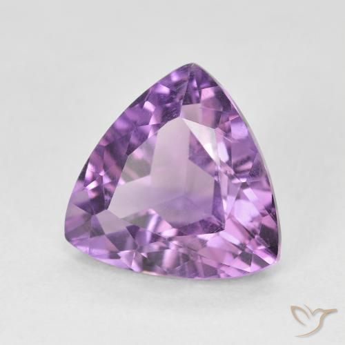 2.89克拉天然紫水晶，胖三角形，VS
