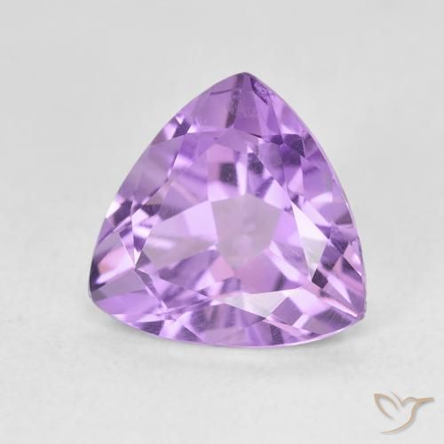 2.88克拉天然紫水晶，胖三角形，VS