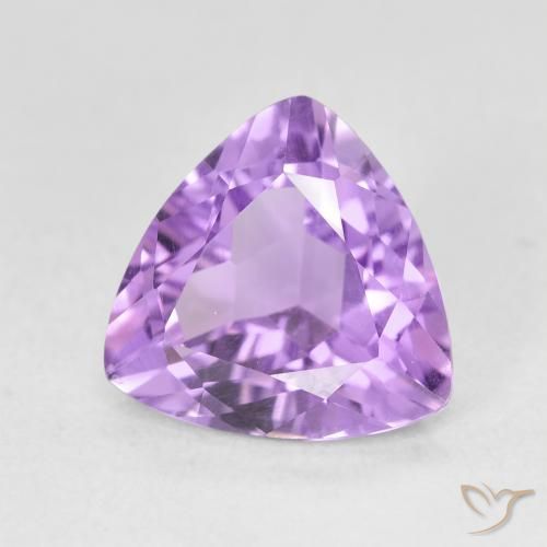 2.89克拉天然紫水晶，胖三角形，VS