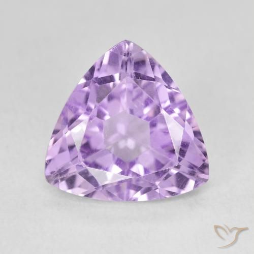3.03ct 天然 粉紫罗兰色 紫水晶, 胖三角形, VS