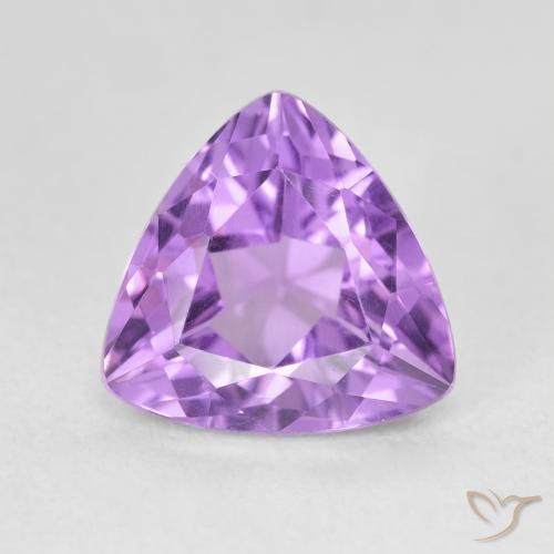 3.06ct 天然 粉紫罗兰色 紫水晶, 胖三角形, VVS