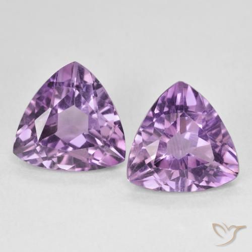 5.72ctw 天然 轻中紫 紫水晶, 胖三角形, VS