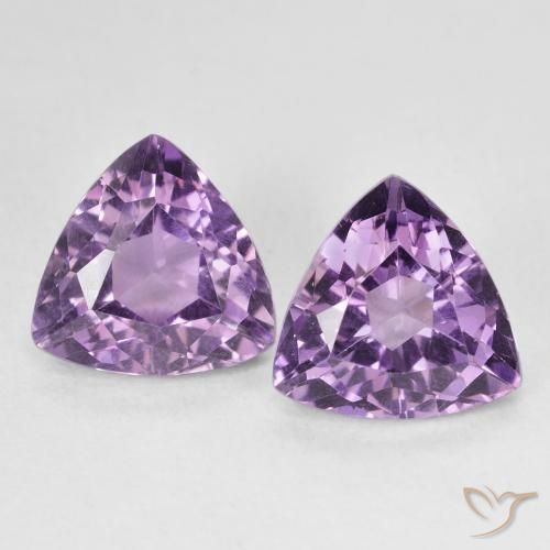 5.83ctw 天然 中紫 紫水晶, 胖三角形, VS