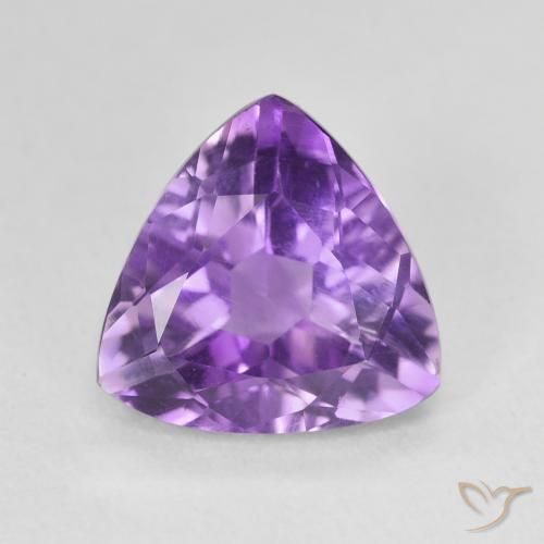 2.73克拉天然紫水晶，胖三角形，VVS-VS
