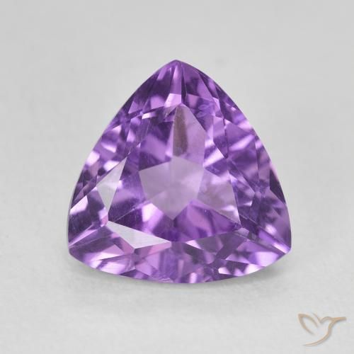 2.86克拉天然紫水晶，胖三角形，VVS-VS
