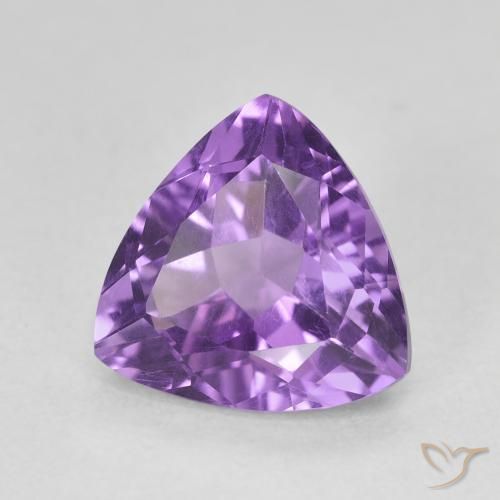 2.86克拉天然紫水晶，胖三角形，VVS-VS