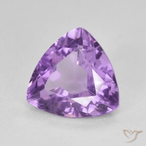 2.75克拉天然紫水晶，胖三角形，VVS-VS