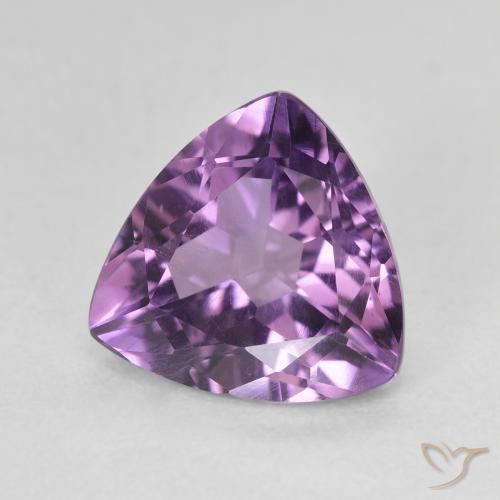 2.87克拉天然紫水晶，胖三角形，VVS-VS