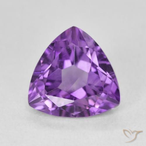 3.05ct 天然 中紫 紫水晶, 胖三角形, VVS-VS