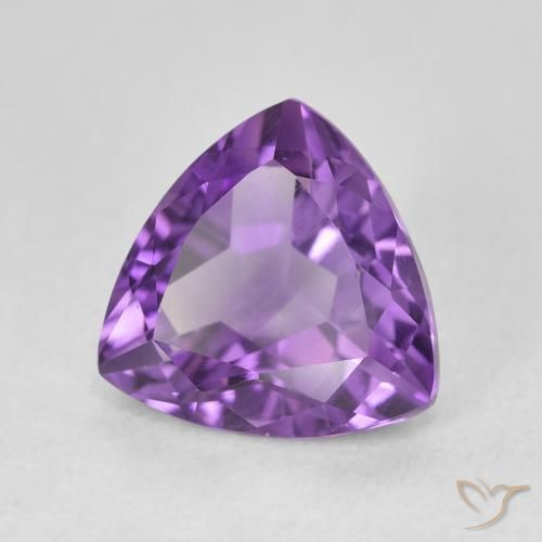 3.05克拉天然紫水晶，胖三角形，VVS-VS