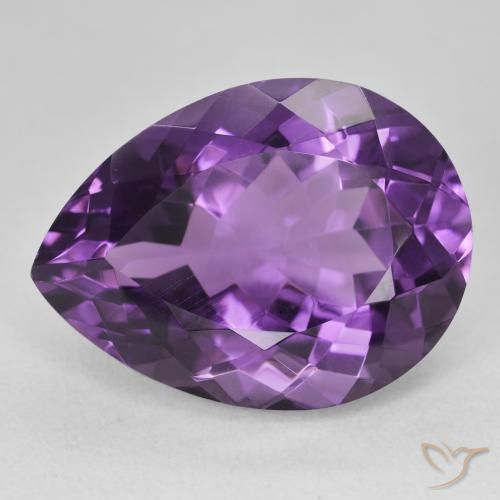 18.85ct 天然 中紫 紫水晶, 梨形, VVS