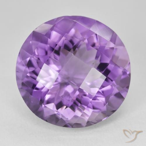 18.92ct 天然 轻中紫 紫水晶, 圆形的, VVS