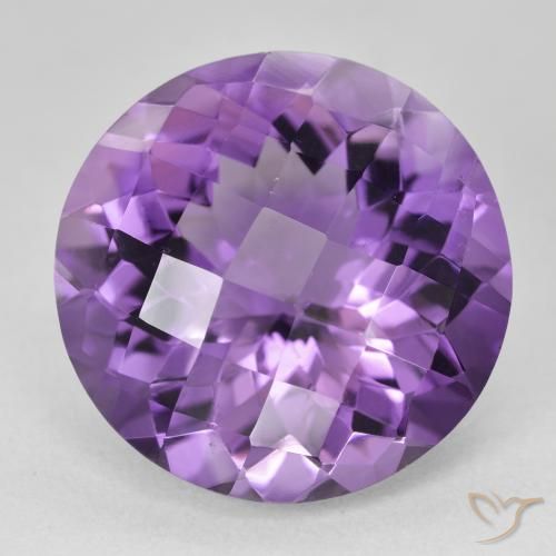 18.08ct 天然 强烈的紫罗兰色 紫水晶, 圆形的, VVS