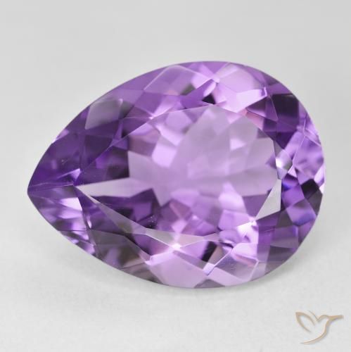 17.62ct 天然 强烈的紫罗兰色 紫水晶, 梨形, VVS