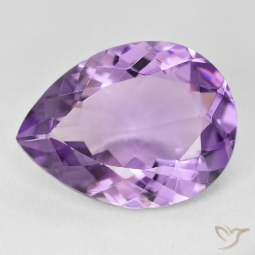 16.38ct 天然 中等紫罗兰色 紫水晶, 梨形, VVS