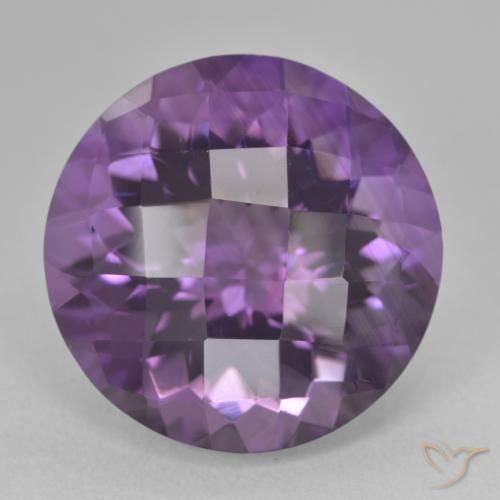 19.60ct 天然 中紫 紫水晶, 圆形的, VVS-VS